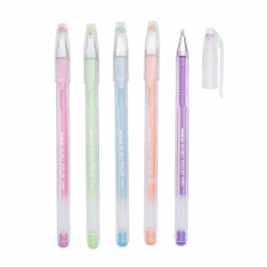 Kit canetas gel pastel c/5 cores