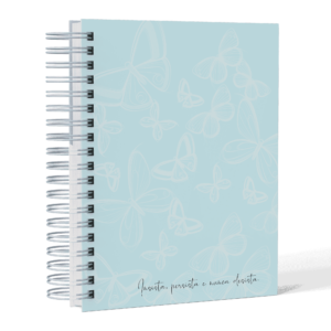 Caderno Pequeno Azul Borboletas